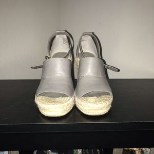 Treasure and Bond Sannibel Wedge Gray Leather